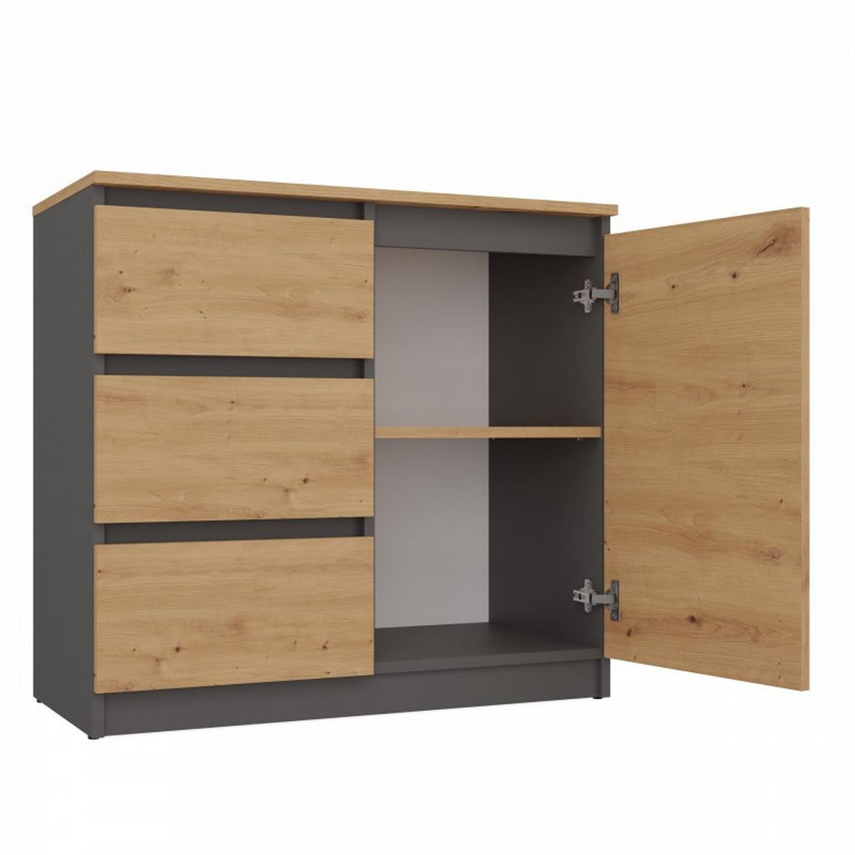 KOMMODE Anthrazit, Artisan 200/75/40 - Anthrazit, Holzwerkstoff (200/75/40cm) - RAUMHIRSCH FURNITURE