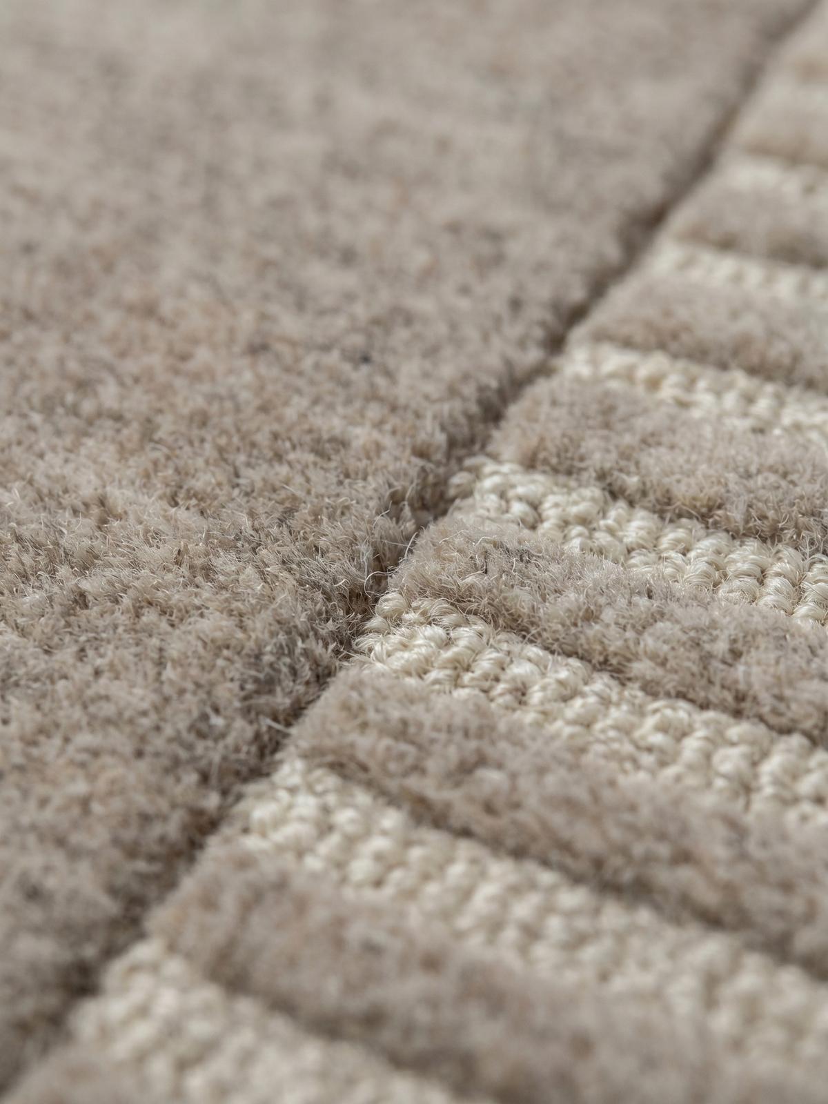 WOLLTEPPICH EDALE, abstrakt, Natur, 140 x 200 cm - Beige, Textil (140/200cm) - KADIMA DESIGN
