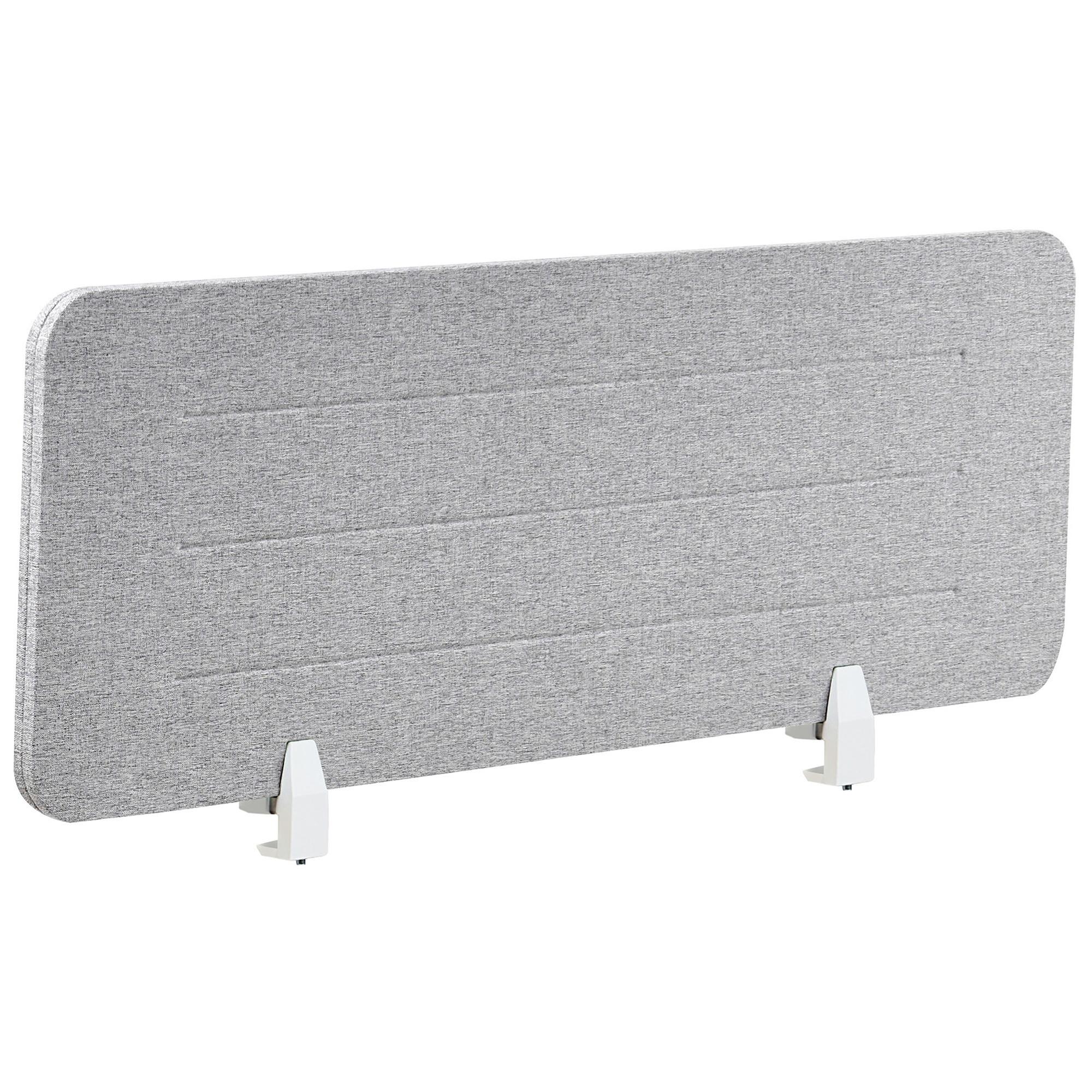 SCHREIBTISCHTRENNWAND 120/40 cm Hellgrau Ziggy - Hellgrau, Textil (120/40/2cm) - Beliani