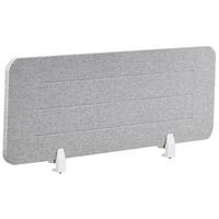 SCHREIBTISCHTRENNWAND 120/40 cm Hellgrau Ziggy - Hellgrau, Textil (120/40/2cm) - Beliani