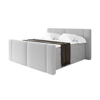 BOXSPRINGBETT mit Matratze H3/H4 - EVON KING Zanozek - 180x200 cm Hellgrau - Hellgrau, Holzwerkstoff (180/200cm) - ALTDECOR