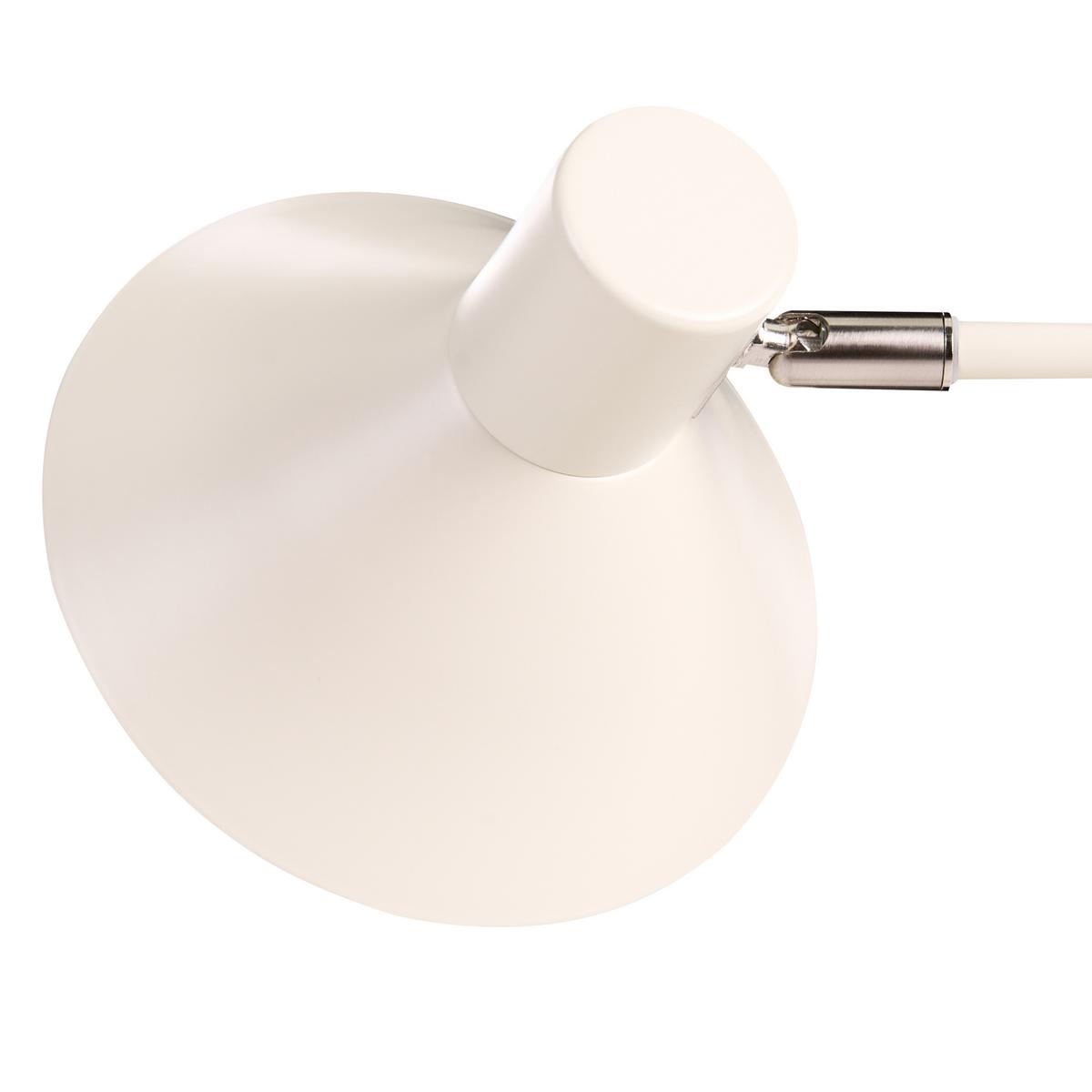 SCHREIBTISCHLAMPE Metall Cremeweiß Rimava - Creme, Metall (17/17/51cm) - Beliani