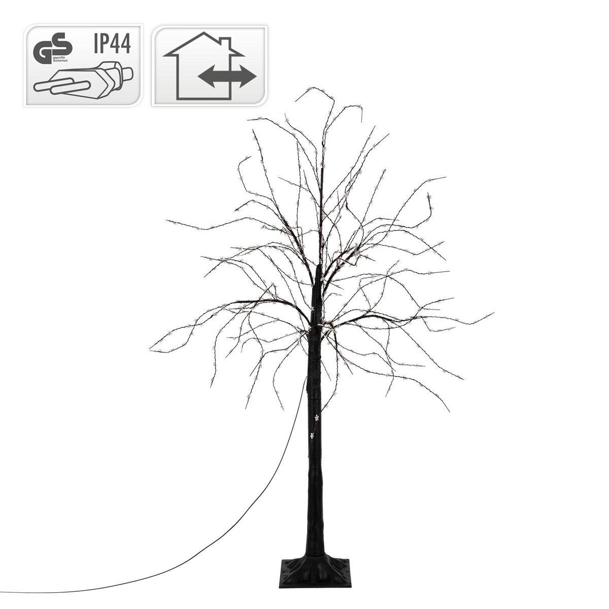 LED-BAUM 120 cm mit 480 warmweißen LEDs Flexibel Zweige Außen IP44 - Schwarz, Kunststoff (90/120/90cm) - ECD-Germany
