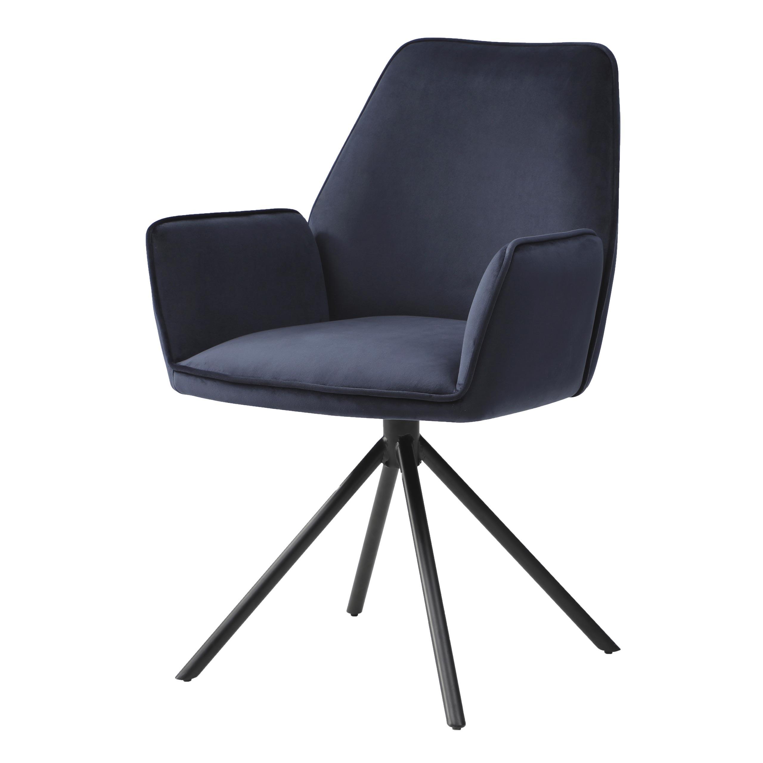 ESSZIMMERSTUHL Anthrazit, Blau, Schwarz - Blau/Anthrazit, Textil (60/86/60cm) - MCW