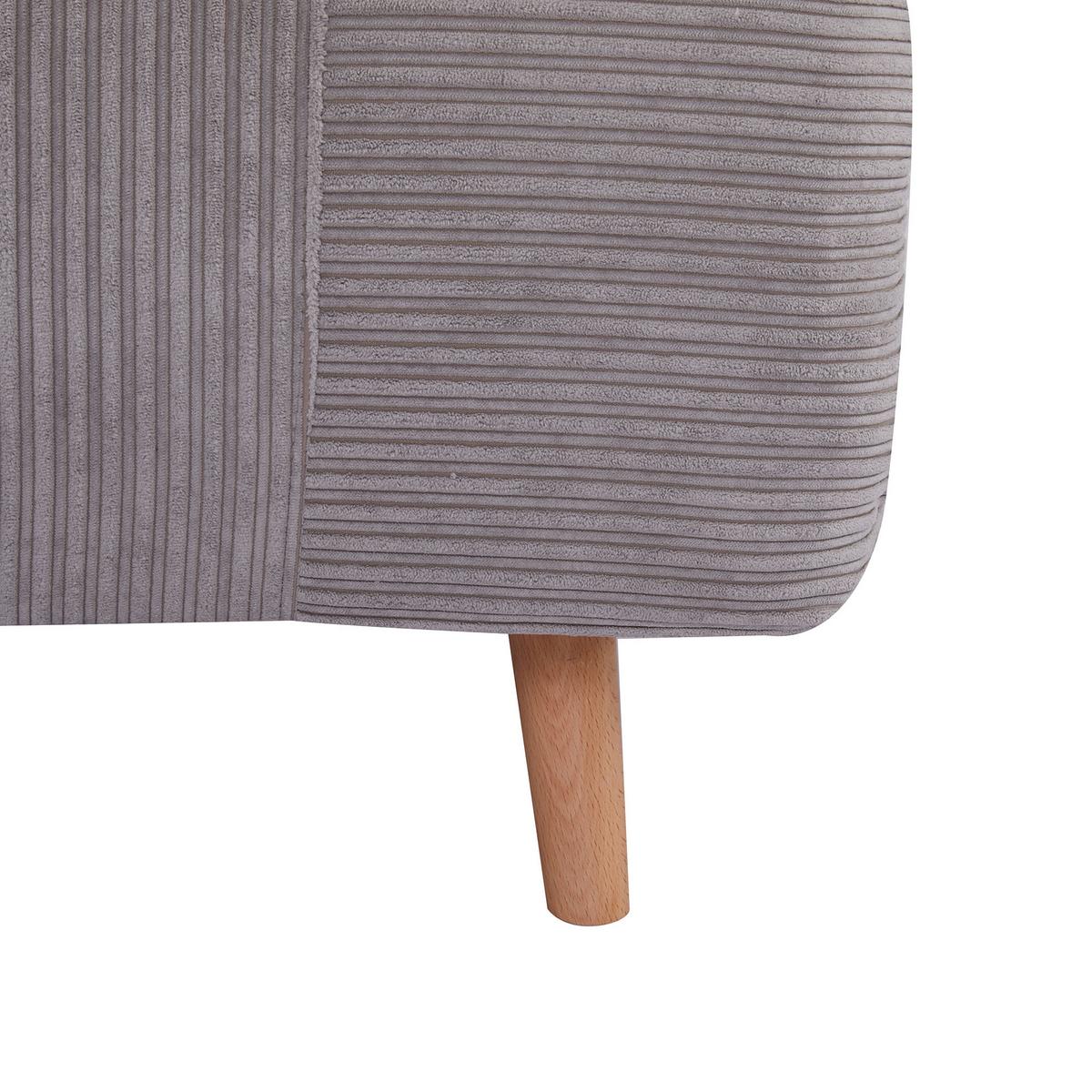 2-IN-1 Schlafsofa Schlafsessel Klappmatratze Gästebett Klappbett Hellgrau - Hellgrau/Naturfarben, Holz/Textil (87/89/82cm) - HOMCOM