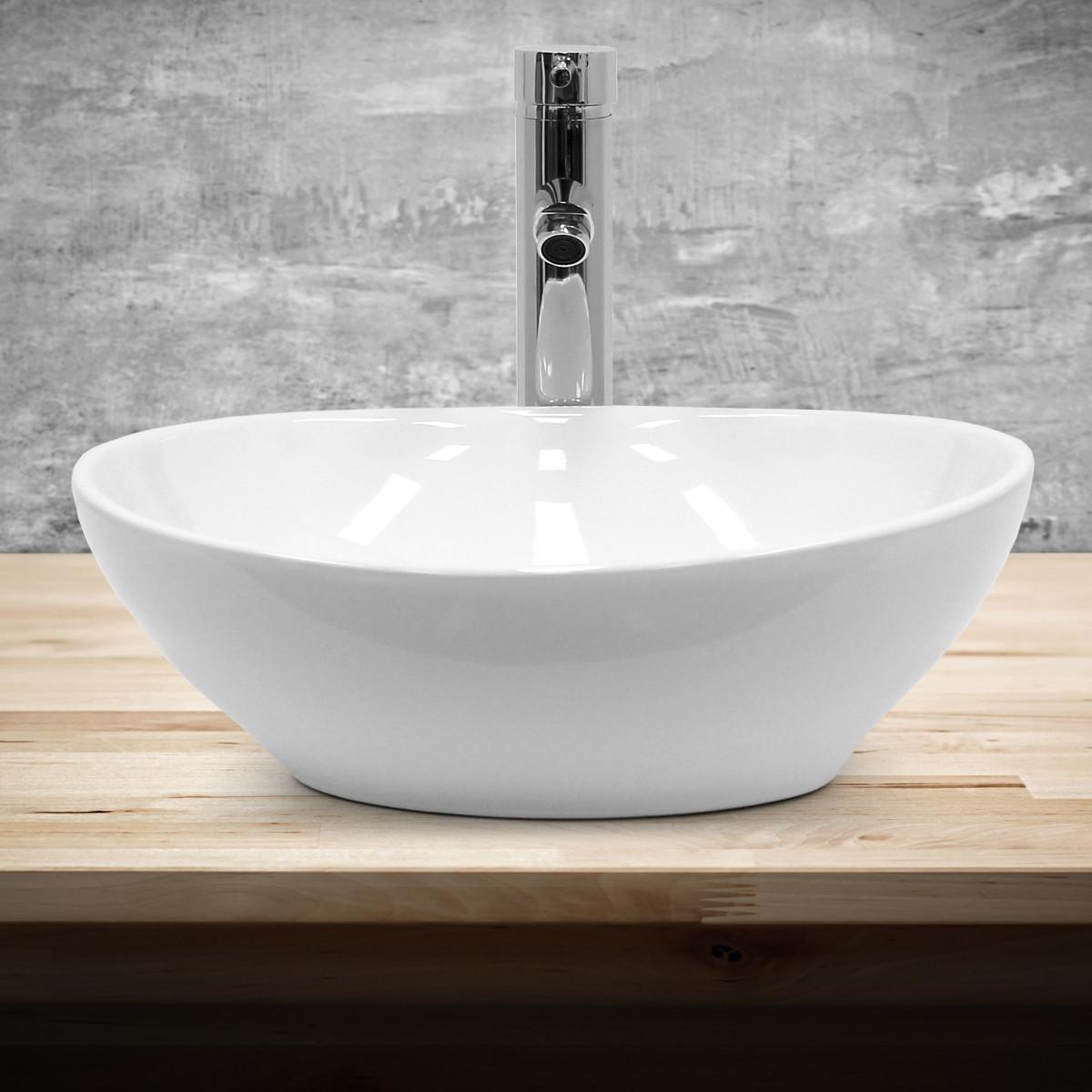 WASCHBECKEN - Weiß, Keramik (33/14.2/41cm) - LuxeBath