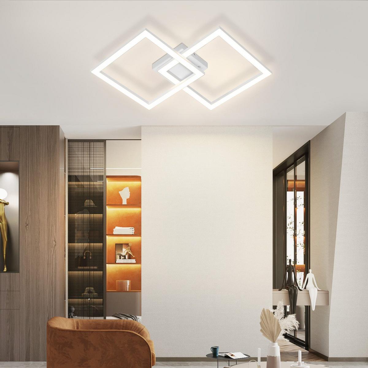 LED-DECKENLEUCHTE Mapes 46.1/46.1/5.8 cm - Weiß, Metall (46.1/46.1/5.8cm) - Nettlife