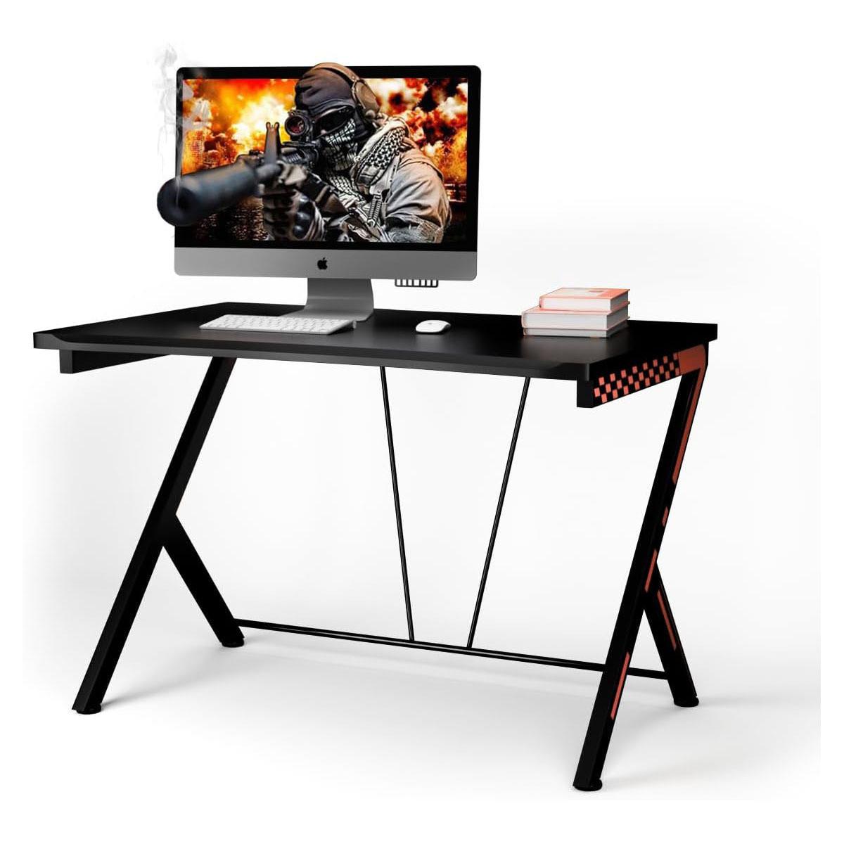 COMPUTERTISCH Schwarz - Schwarz, Holzwerkstoff (75/116/77cm) - COSTWAY