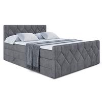 BOXSPRINGBETT CATOR-Z KING - 180x200 - H3/H4 - Dunkelgrau - Dunkelgrau, Holzwerkstoff (180/200cm) - ALTDECOR