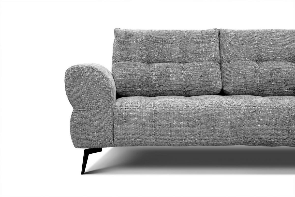 ECKSOFA SALVINI 5-Sitzer, grau - Schwarz/Grau, Holzwerkstoff/Textil (292/158cm) - Wozimo