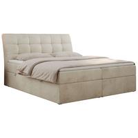 BOXBETT DIEGOS 140/200 Beige Velvet - H4 - Beige, Holz/Textil (140/200cm) - MKS