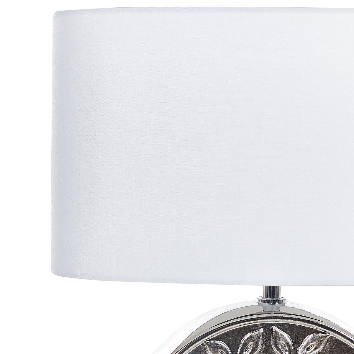 TISCHLAMPE Kherlen 20/38/48 cm - Silberfarben, Keramik (20/38/48cm) - Beliani