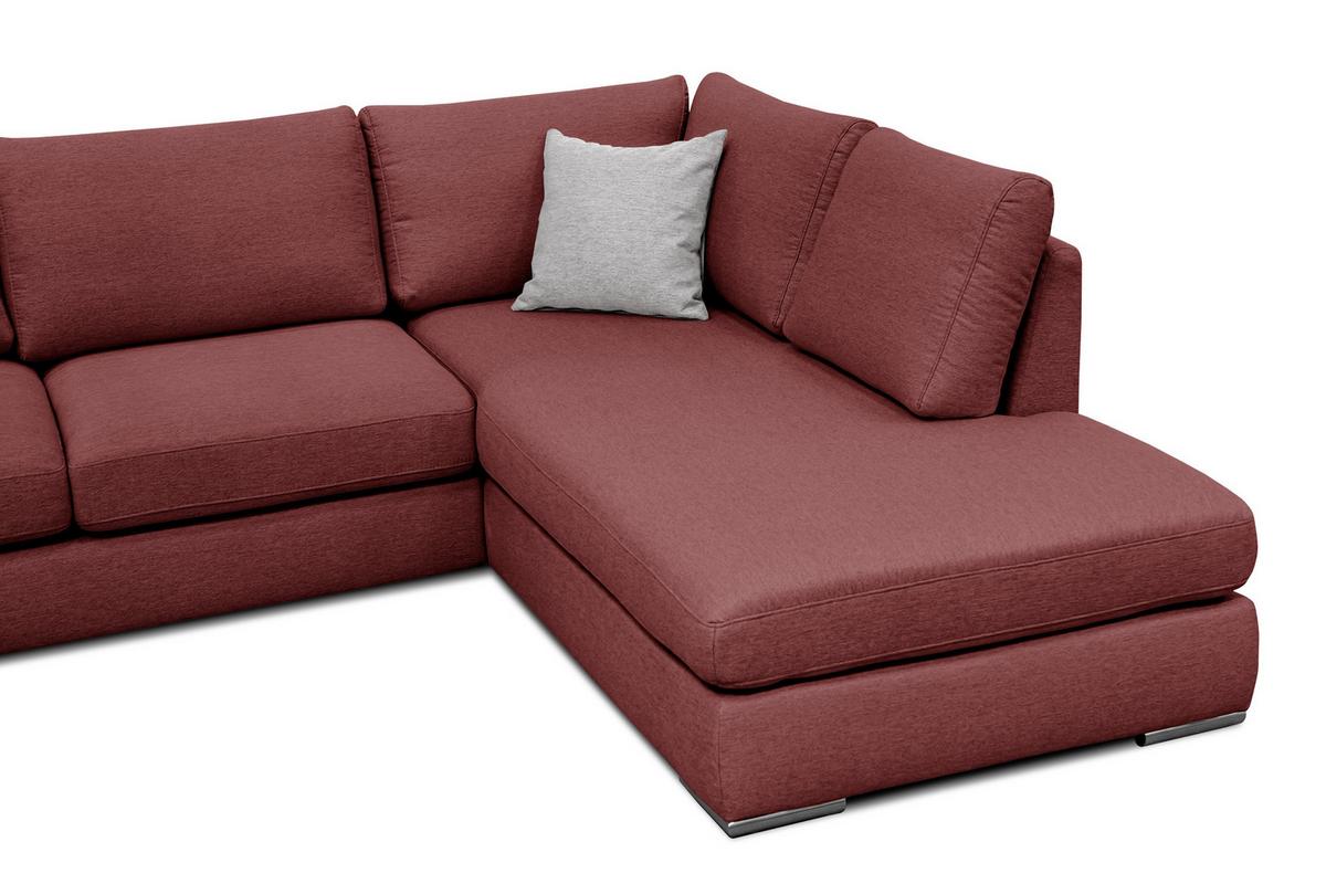 ECKSOFA OTTO 5-Sitzer, bordeaux - Bordeaux, Holzwerkstoff/Textil (279/219cm) - Wozimo
