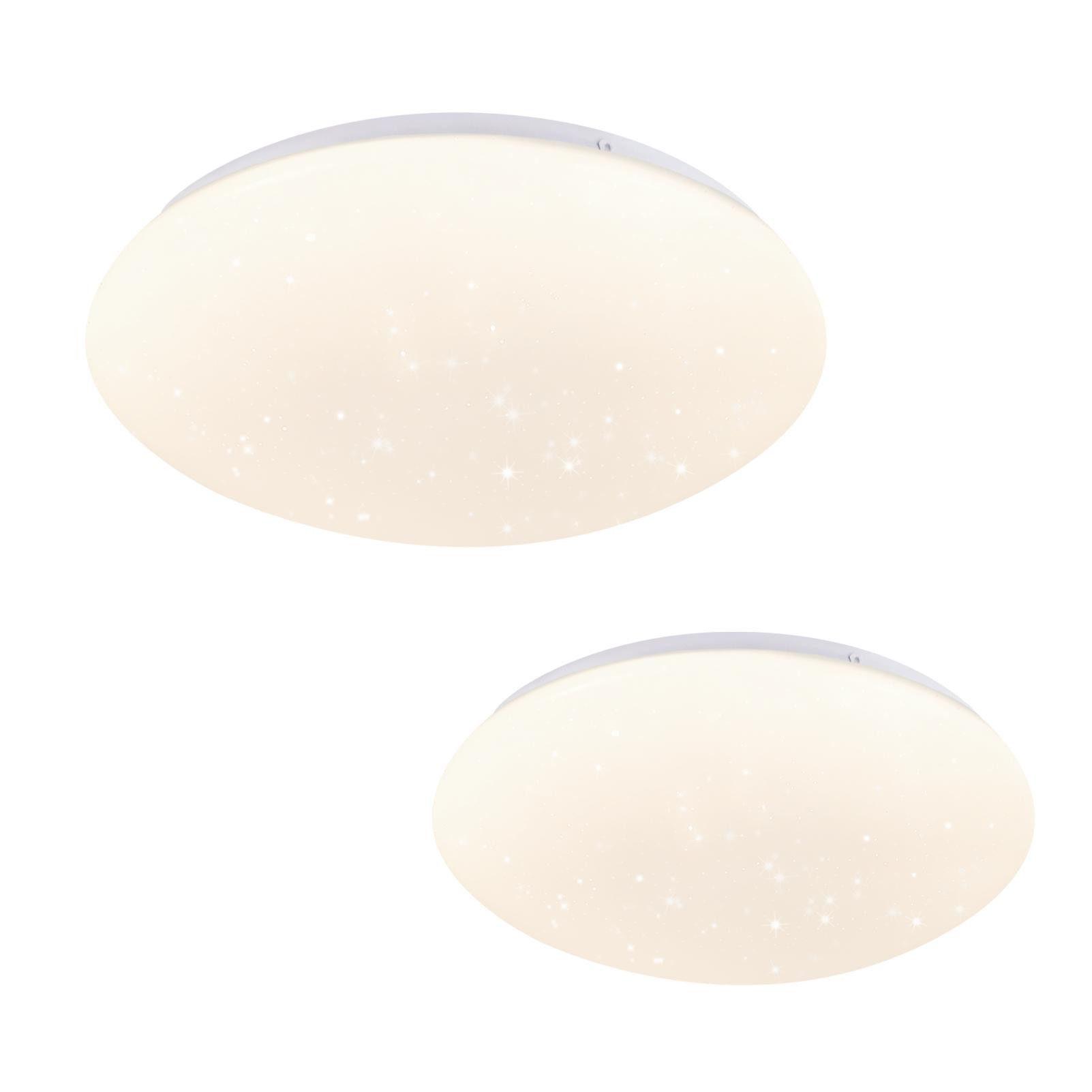 LED-2 DECKENLEUCHTE brot 4000K - Neutrallicht 17/17/7 cm - Weiß, Metall (17/17/7cm) - Nettlife