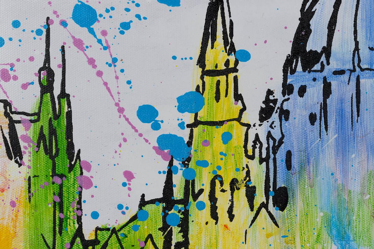 ACRYLBILD HANDGEMALT 120/60 cm - Grau, Holz/Textil (120/60cm) - KUNSTLOFT