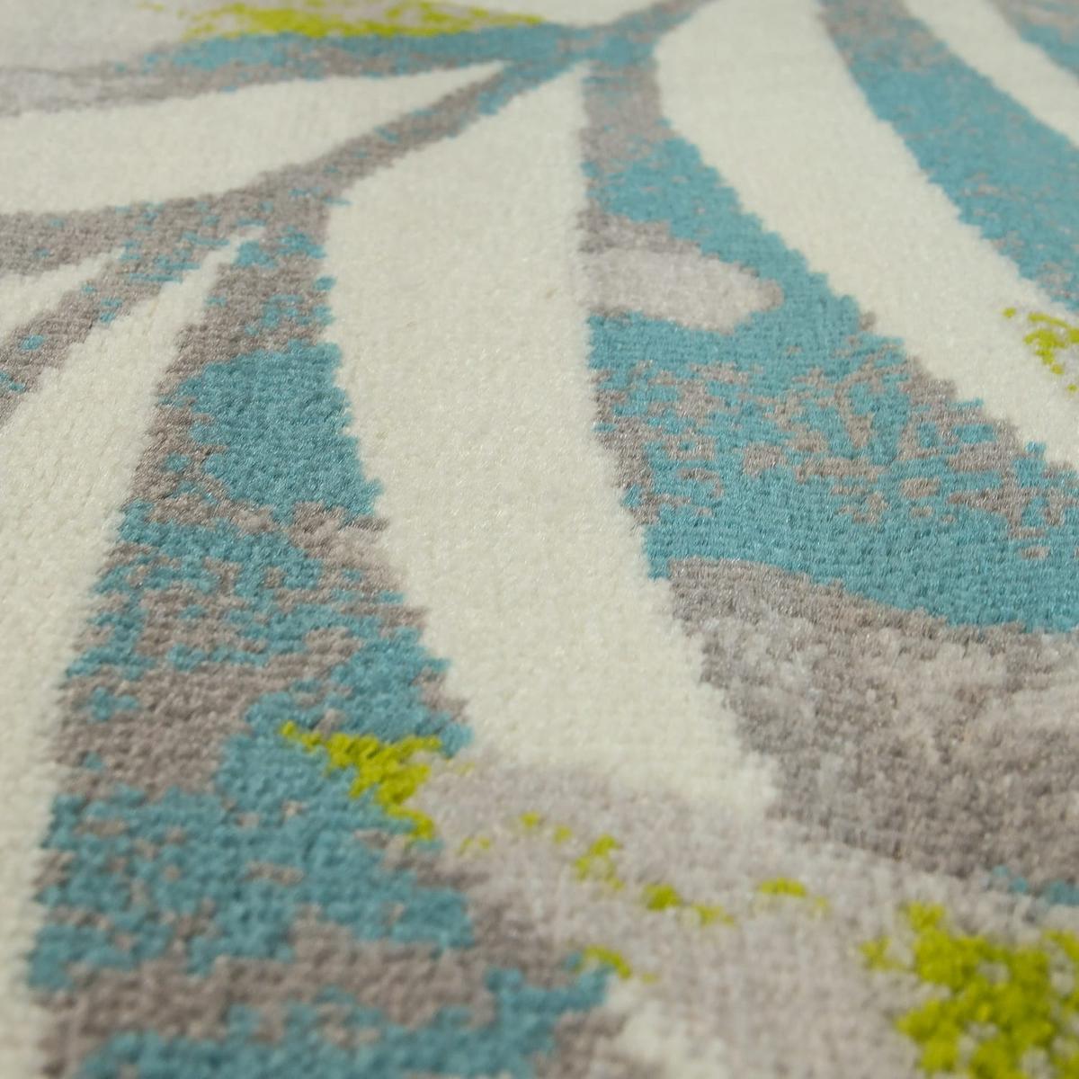 KURZFLORTEPPICH, mit Blätter-Motiv, Mehrfarbig, 80 x 150 cm - Multicolor, Textil (150/80cm) - KADIMA DESIGN