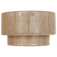 DECKENLEUCHTE Naturfarben Jute Doring - Schwarz/Naturfarben, Textil (45/45/26cm) - Beliani