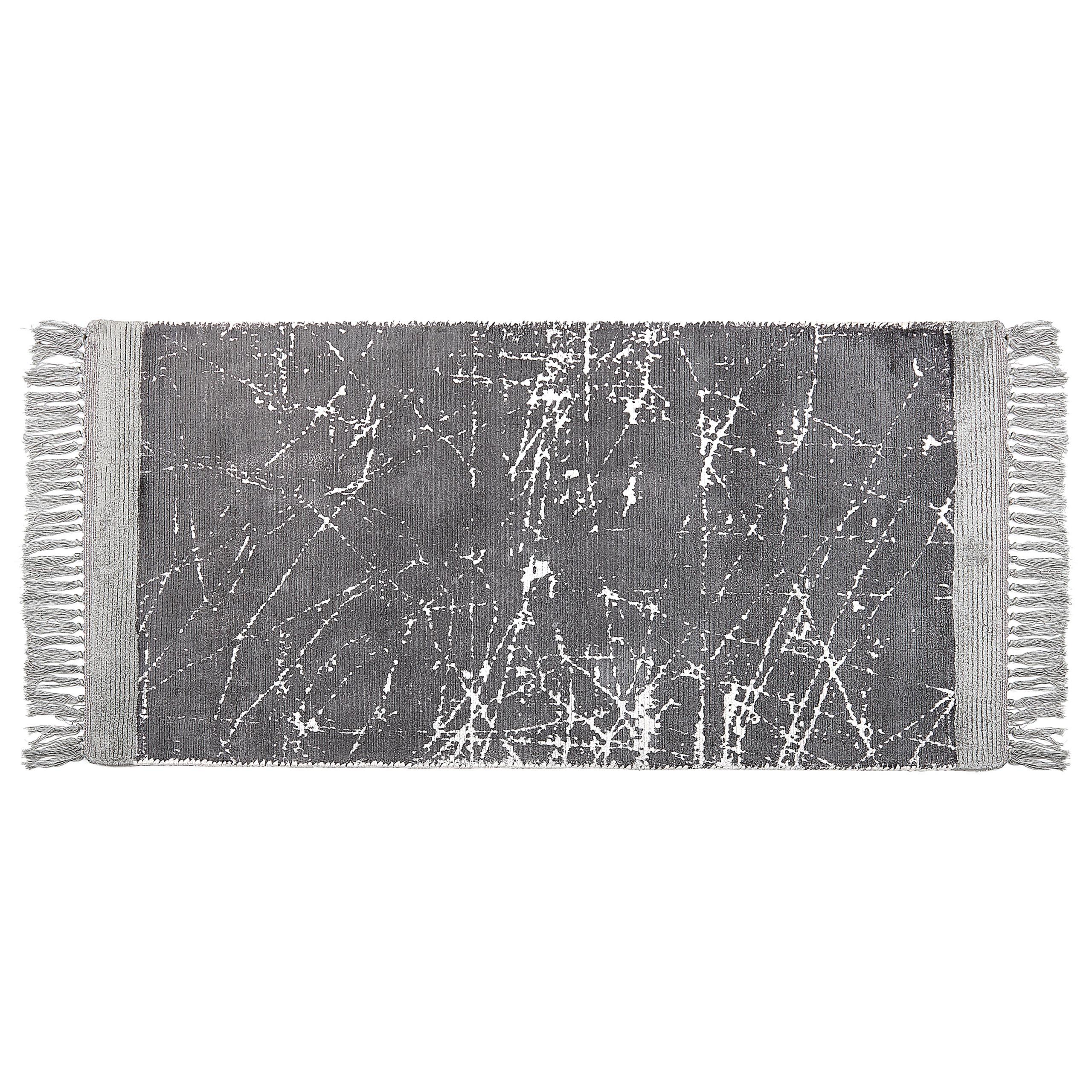 KURZFLOR-TEPPICH Hanli 150/80 cm - Grau, Naturmaterialien (80/150cm) - Beliani