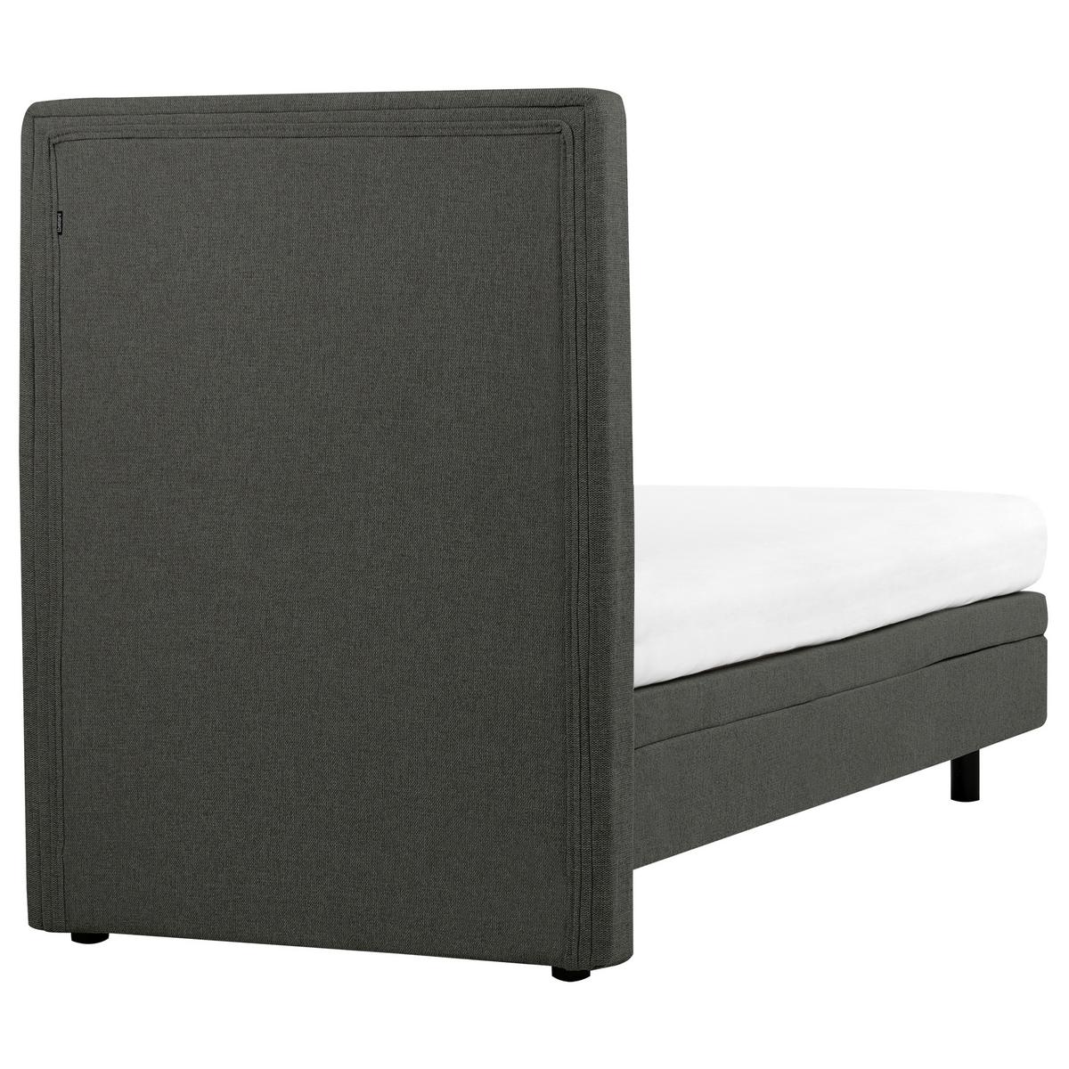 BETT verstellbar 90/200 cm Stoff Dunkelgrau Castellan - Dunkelgrau, Textil (90/200cm) - Beliani