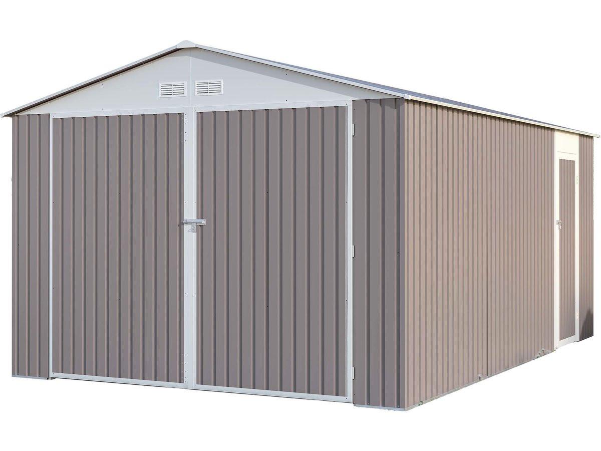 METALL-GARAGE PVC nevada - Hellgrau, Metall (306/235/566cm) - Habitat Garten
