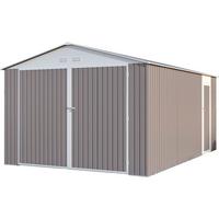 METALL-GARAGE PVC nevada - Hellgrau, Metall (306/235/566cm) - Habitat Garten