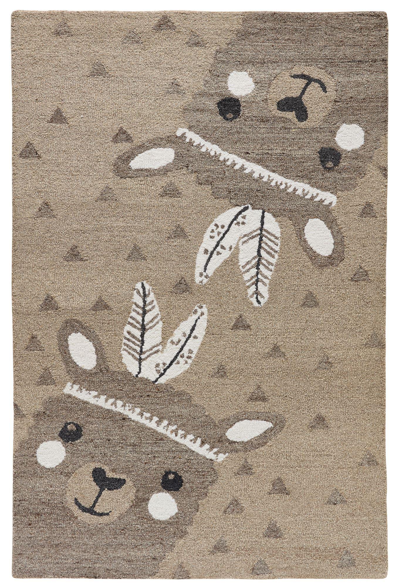 HANDTUFTTEPPICH Natur Kids - Kinderteppich mit Alpaca Design 160 x 230 cm - Sandfarben, Textil (160/230cm) - Natur Pur