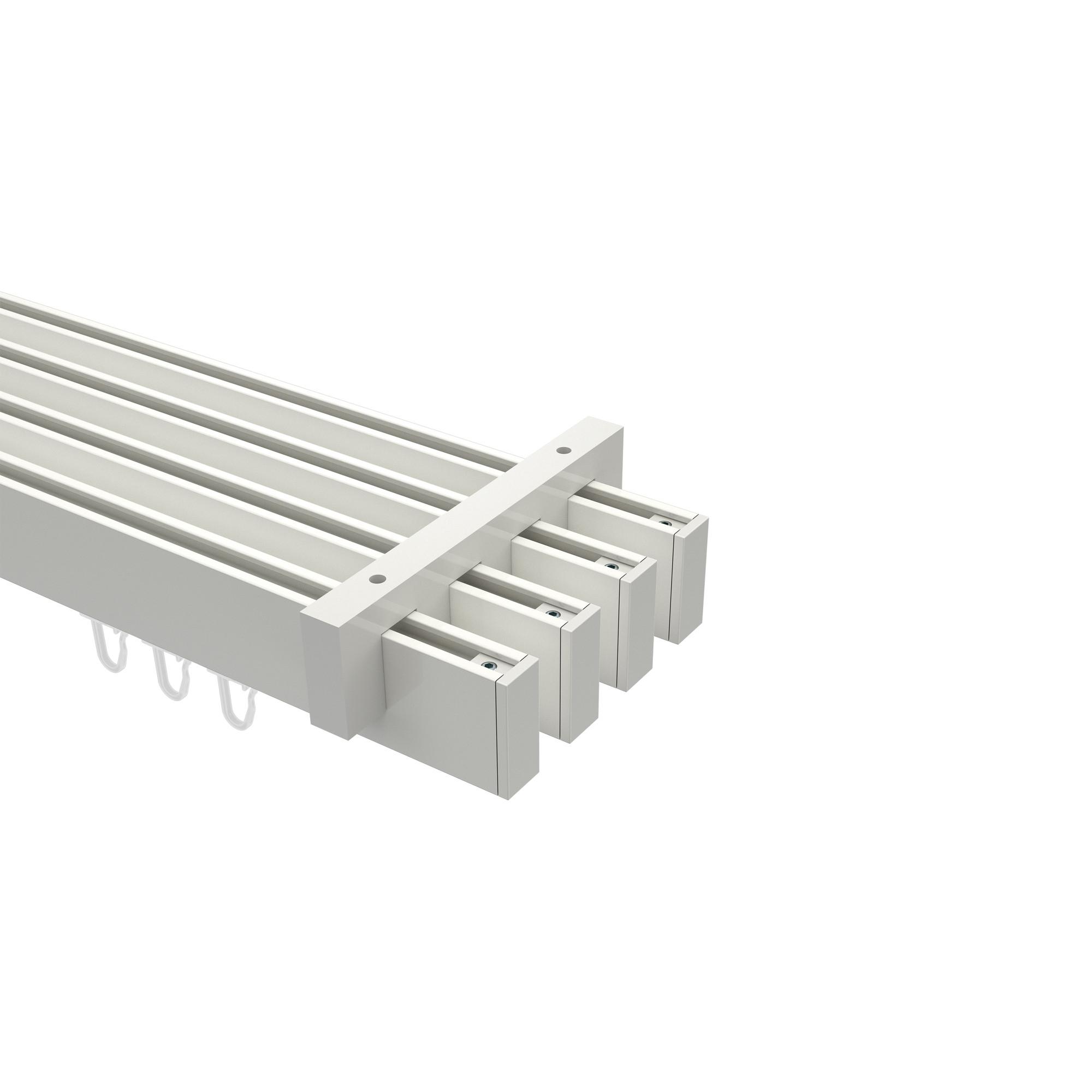 GARDINENSTANGE INNENLAUF Smartline Paxo 100 cm, 4-läufig, 14x35 mm Weiß - Weiß, Metall (100cm) - INTERDECO