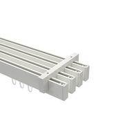 GARDINENSTANGE INNENLAUF Smartline Paxo 100 cm, 4-läufig, 14x35 mm Weiß - Weiß, Metall (100cm) - INTERDECO