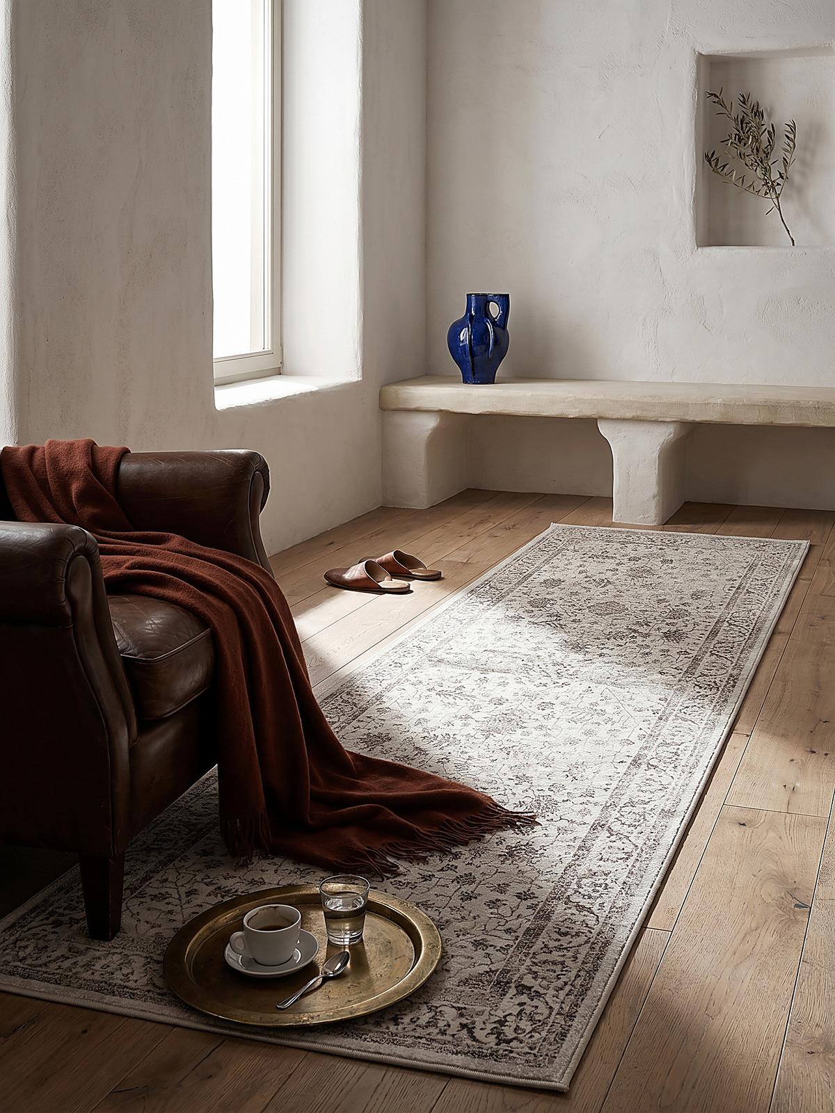 TEPPICHLÄUFER Orientalisch KAVALA Polyester Creme 80 x 150 cm - Beige, Textil (80/150cm) - KADIMA DESIGN