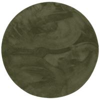 FELLTEPPICH SUPER SOFT PEARL RUND - Waldgrün, Textil (160/160cm) - Pergamon