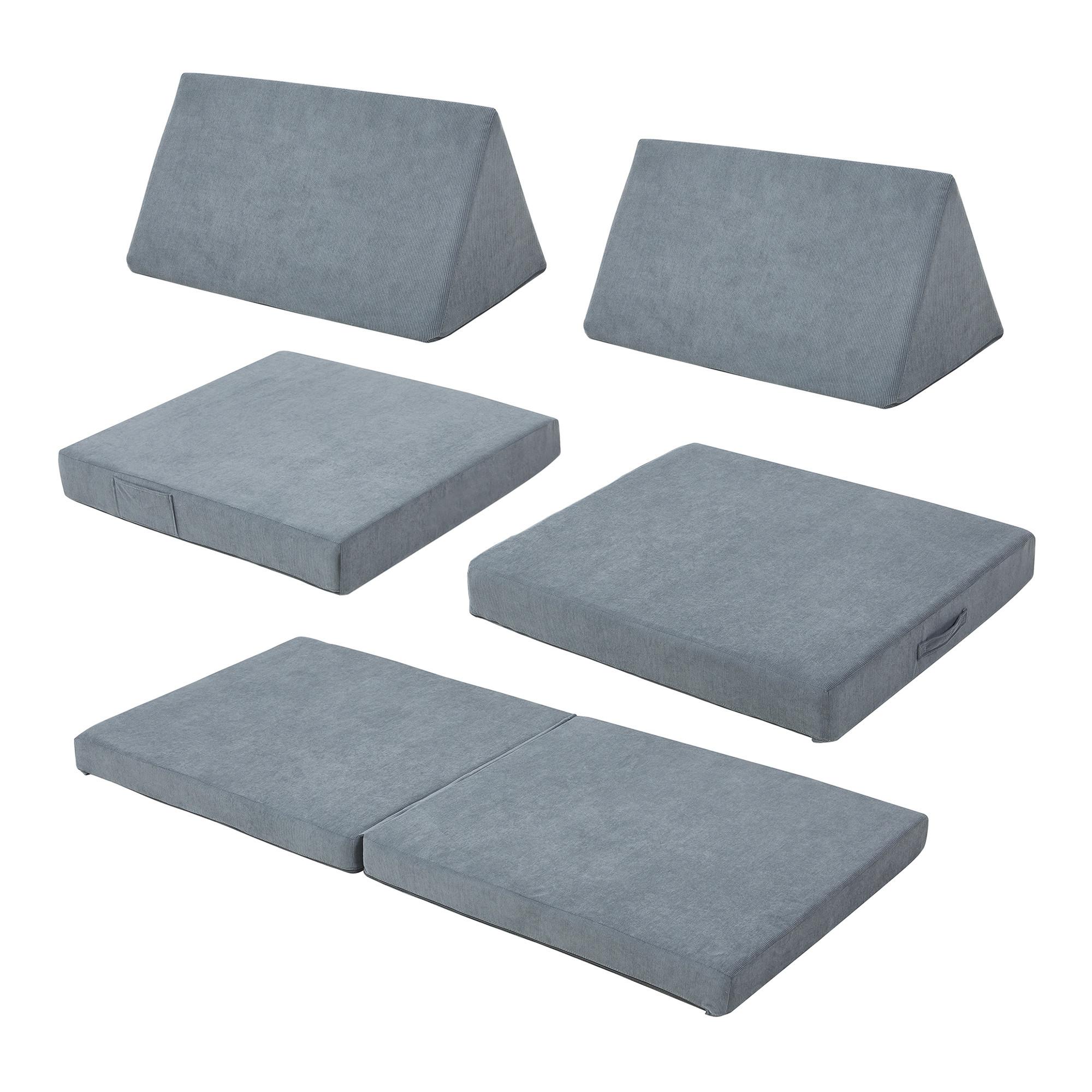 SPIELSOFA Norhulta - Grau, Textil (150/46/66cm) - [en.casa]