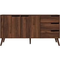 KOMMODE Norel mit 3 Schubalden und 2 Türen, Walnuss - Walnussfarben, Holz/Holzwerkstoff (160/80/40cm) - Beautysofa