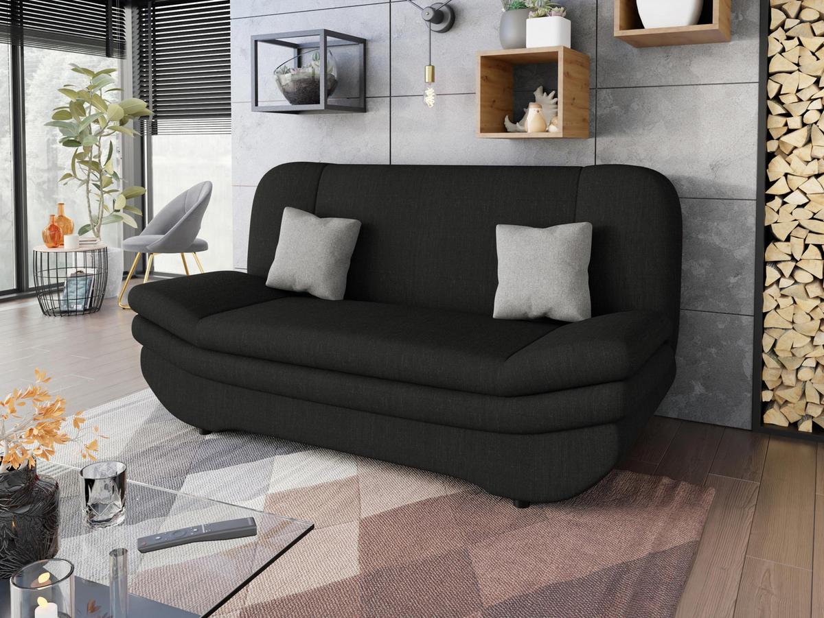 SCHLAFSOFA Weronika - Anthrazit/Schwarz, Holz/Kunststoff (200/95/90cm) - MIRJAN24