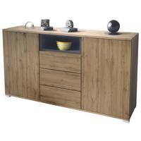 SIDEBOARD Skadu Anthrazit matt - Anthrazit, Holzwerkstoff (138.5/75.5/35cm) - Vladon