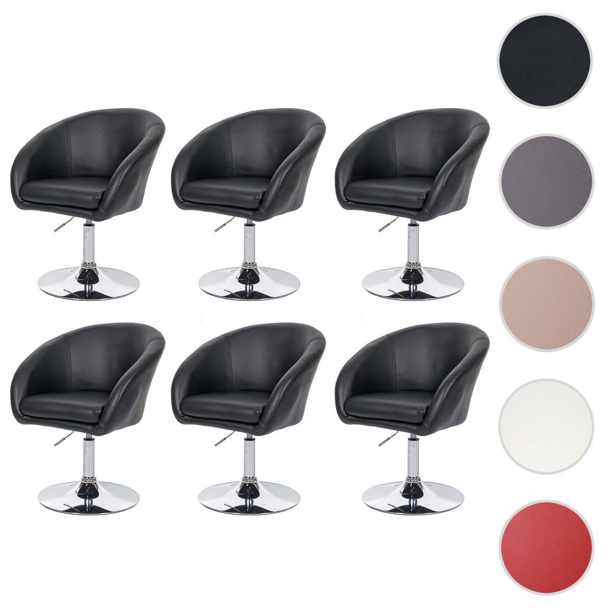 ESSZIMMERSTUHL Schwarz 6er-Set - Schwarz, Textil (59/90/60cm) - MCW