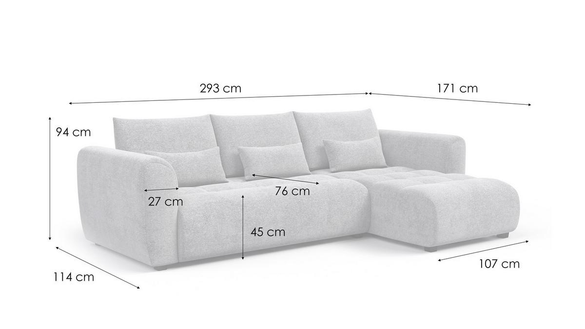 ECKSOFA SORENO 4-Sitzer, dunkelgrün - Dunkelgrün/Schwarz, Holz/Textil (293/171cm) - Wozimo