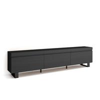 LOWBOARD, Tv-Schrank, Schwarz, 240/35/57cm - Schwarz, Holzwerkstoff (240/57/35cm) - Skraut Home
