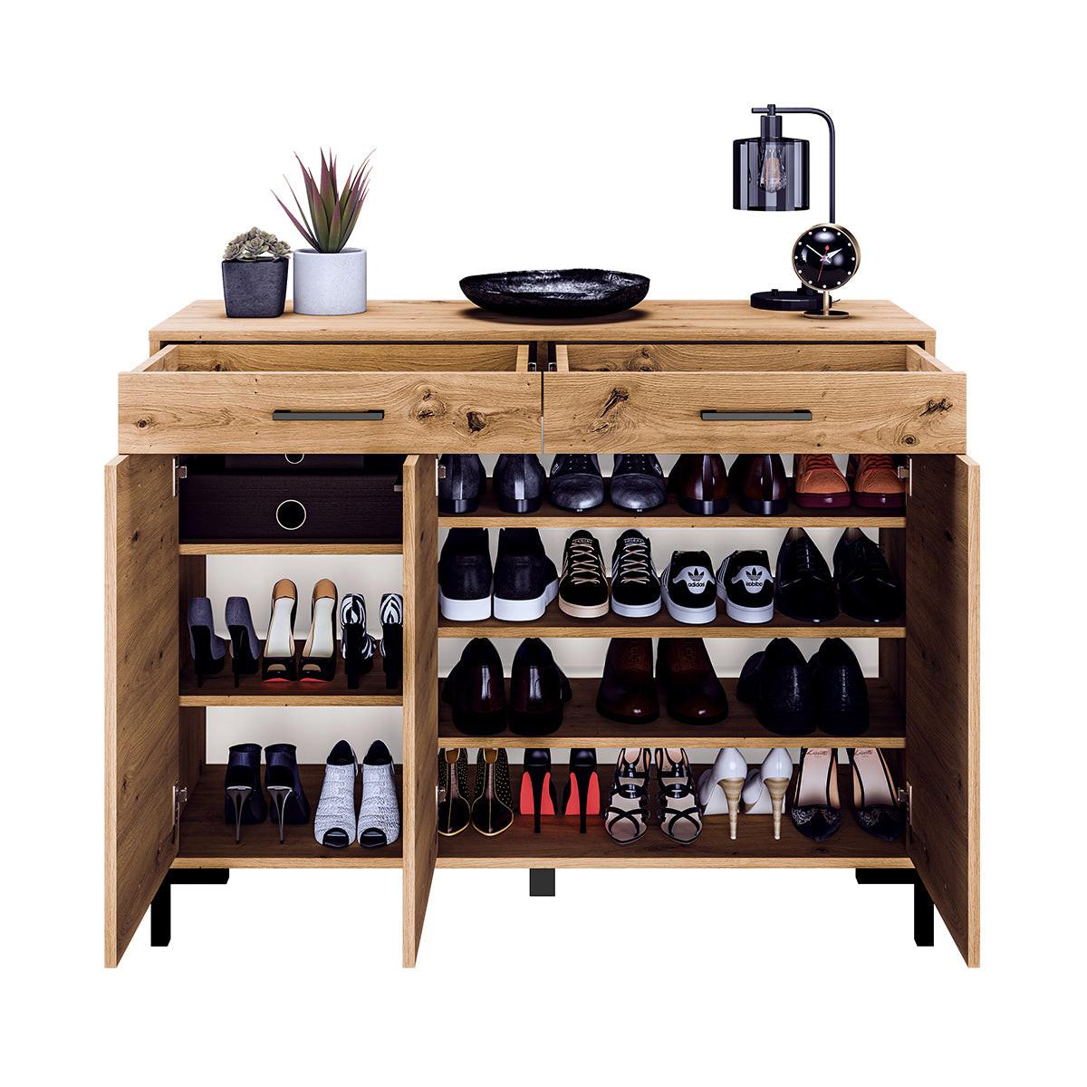 SCHUHSCHRANK Liora Holz - Braun, Holzwerkstoff (120/94/34cm) - Petits-meubles
