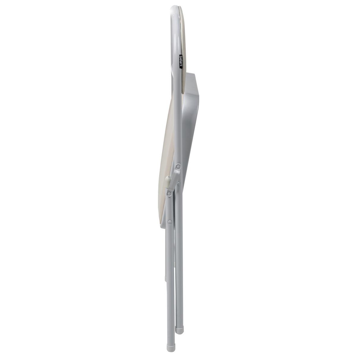 KLAPPSTUHL 4er-Set Metall Weiß Shasta - Weiß, Metall (45/77/47cm) - Beliani