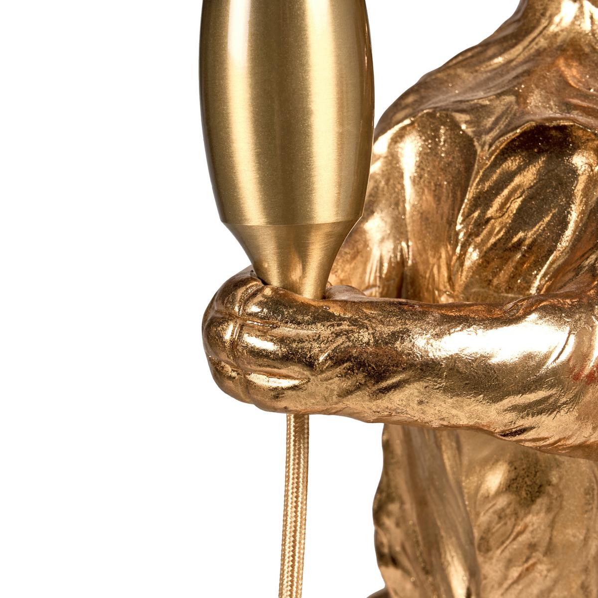 TISCHLAMPE Hase Gold Bugs - Messingfarben/Goldfarben, Kunststoff (26/23/53cm) - Beliani