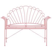 GARTENBANK Metall 2-Sitzer rosa 125 cm Cavinia - Rosa, Metall (125/97/46cm) - Beliani