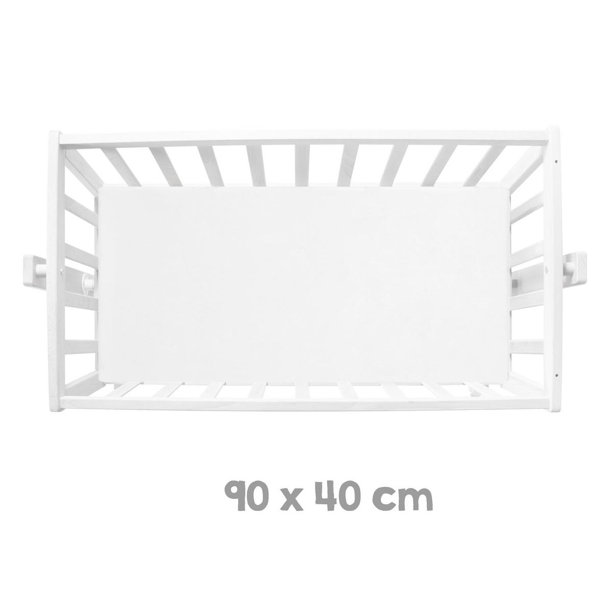 BABYWIEGENSET Little Stars - Weiß/Grau, Holzwerkstoff/Textil (40/90cm) - Roba