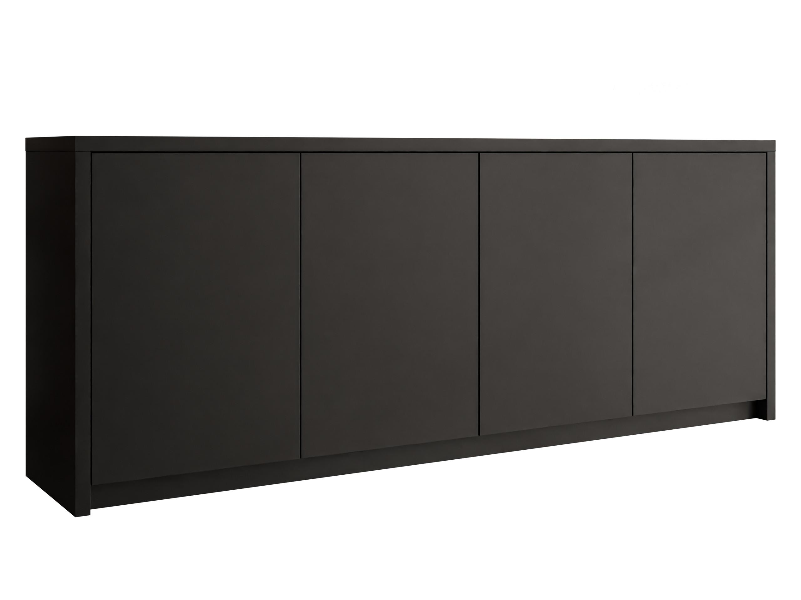 KOMMODE Solid 4D - Schwarz, Holzwerkstoff/Kunststoff (198/79/40cm) - MIRJAN24