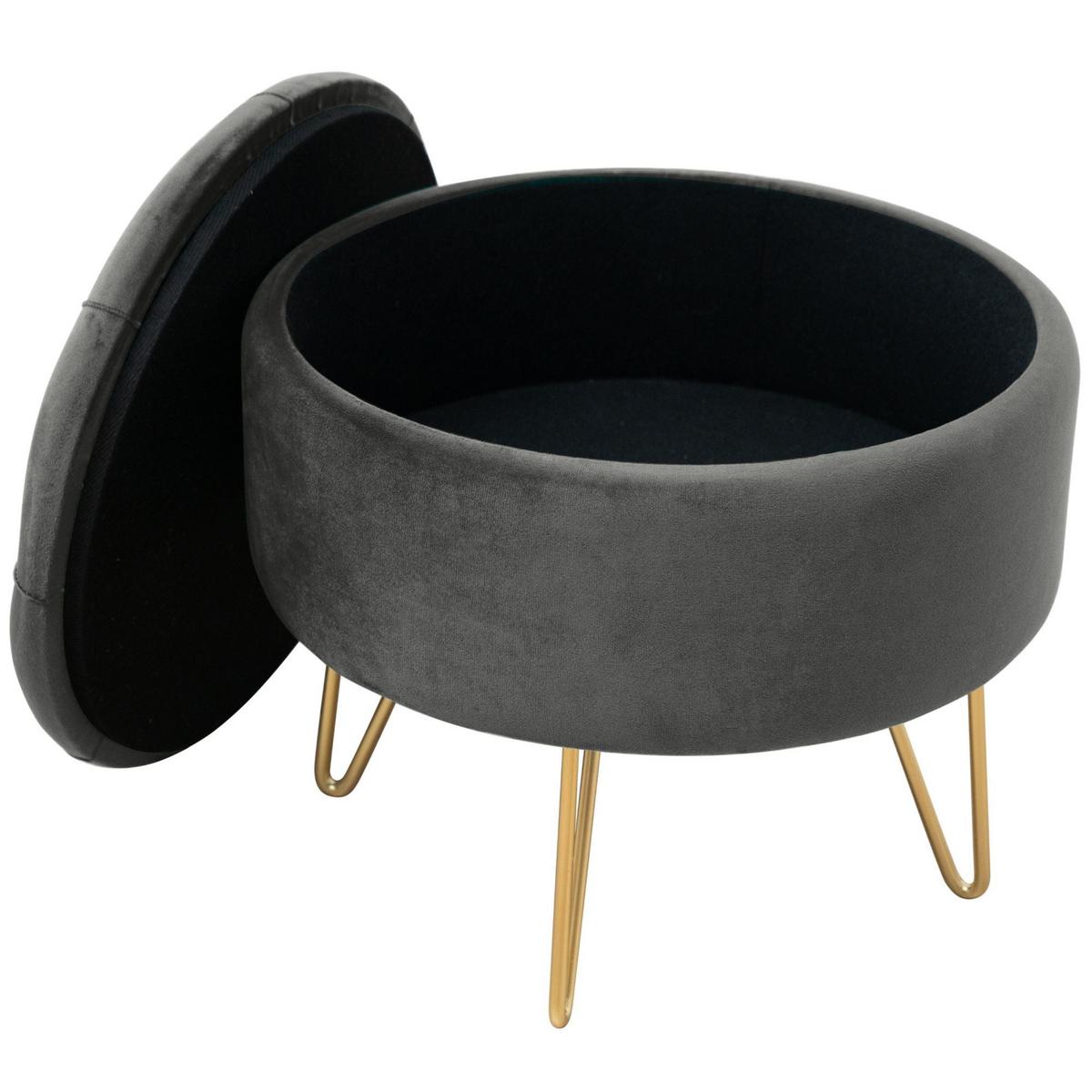 POLSTERHOCKER Grau 38/33/38 - Grau, Textil (38/33/38cm) - RAUMHIRSCH FURNITURE