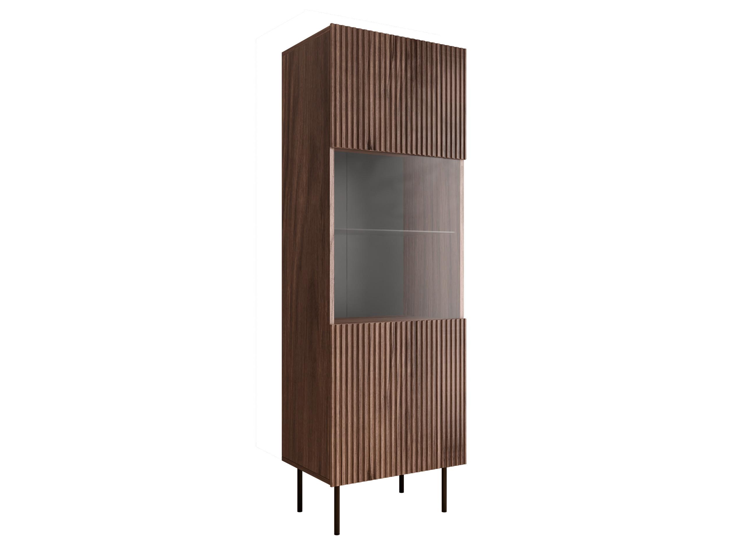 VITRINE Tacos - Schwarz/Braun, Holzwerkstoff/Metall (60/183/40cm) - MIRJAN24