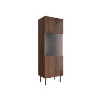 VITRINE Tacos - Schwarz/Braun, Holzwerkstoff/Metall (60/183/40cm) - MIRJAN24