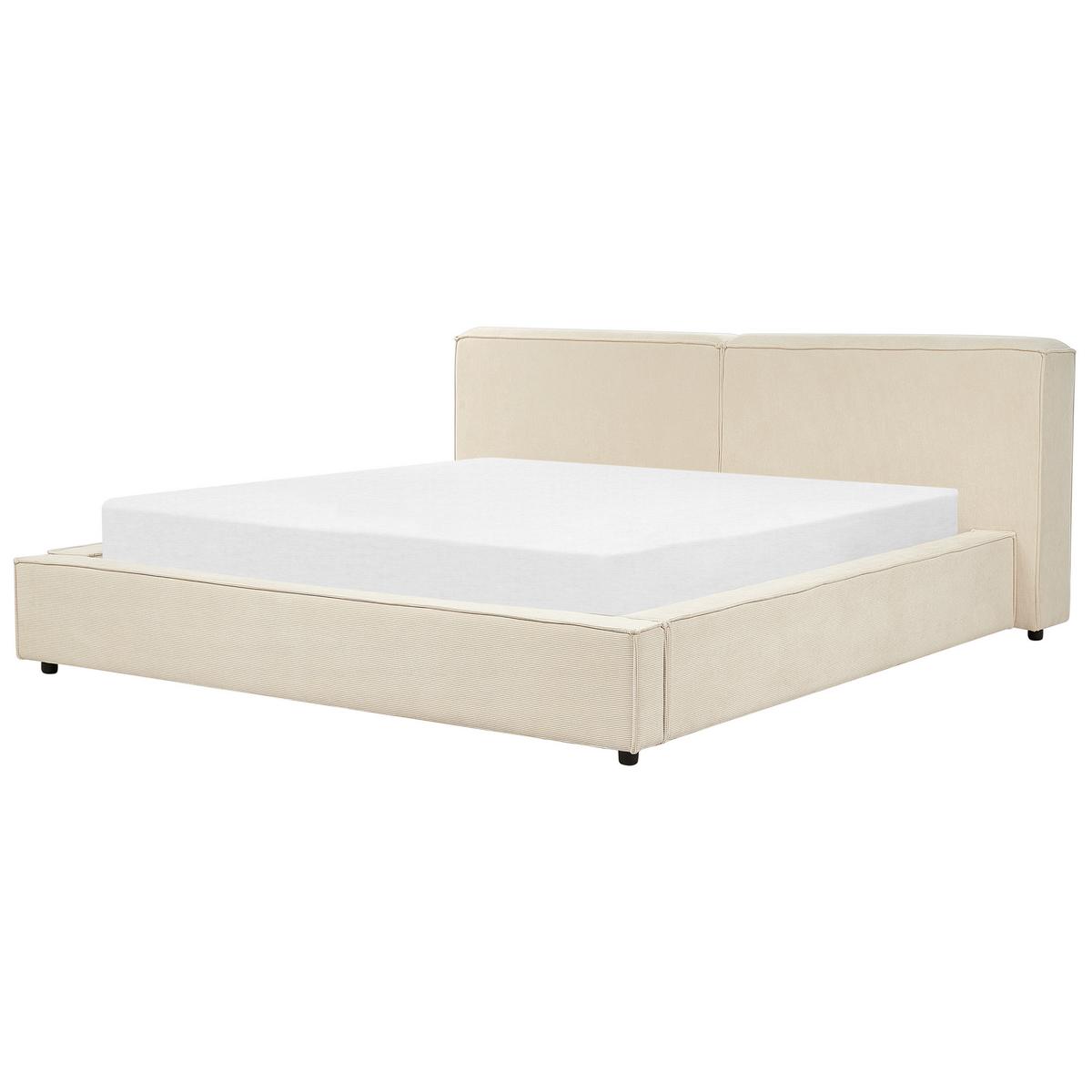 POLSTERBETT 180/200cm Beige Linards - Beige, Naturmaterialien/Textil (180/200cm) - Beliani