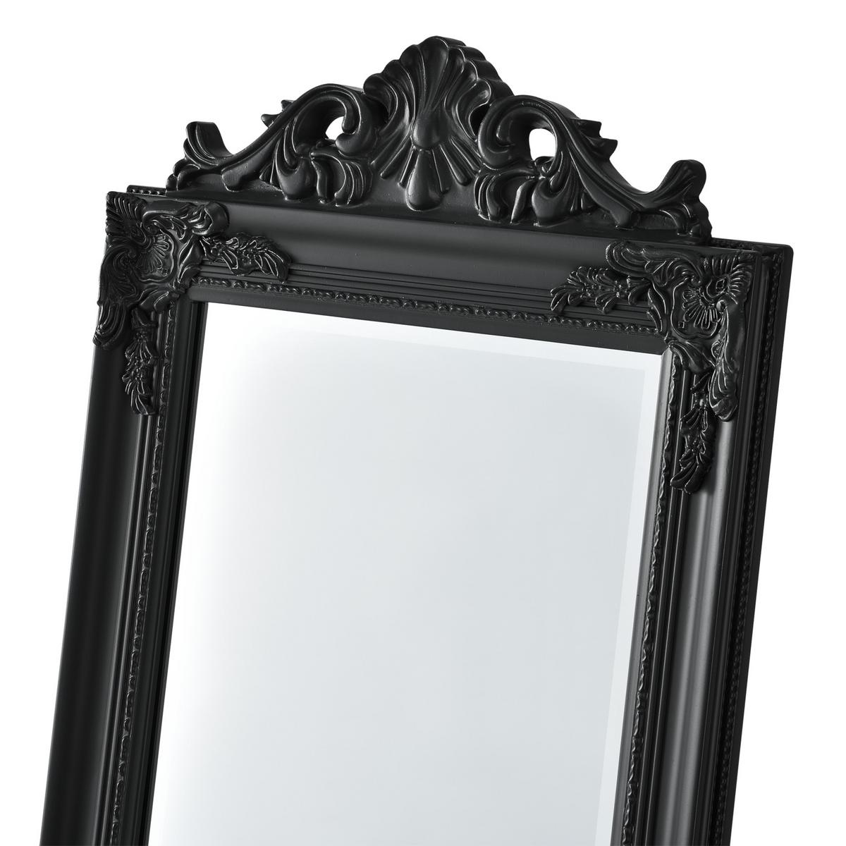 STANDSPIEGEL Arezzo - Schwarz, Glas/Holz (28.5/160/140cm) - [en.casa]