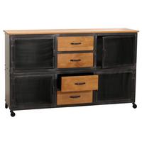 SIDEBOARD Schwarz, Beige - Beige/Schwarz, Holz (150/90/40cm) - MCW