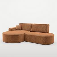 ECKSOFA Venedig Mit Schlaffunktion - Braun, Holzwerkstoff/Textil (278/179cm) - Fun Möbel